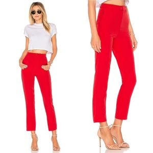 Lovers + Friends || Tempo Skinny Pants High Waisted Red Small
